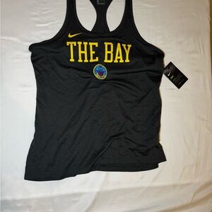 Nike Women's Black and Yellow Tank Top